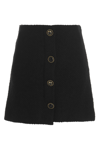 Pinko Front-button Mini Skirt In Black