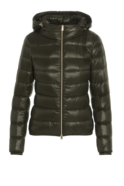 Herno Hooded Puffer Jacket In Green