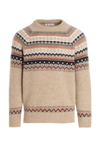 Brunello Cucinelli Fair Isle Alpaca Blend Crewneck Sweater In Multicolor