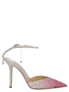 Jimmy Choo Women's Saeda Crystal-embellished Satin Pumps In Pink