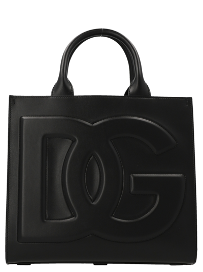 Dolce & Gabbana Logo Handbag In Black