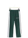 Palm Angels Side-stripe Logo Track Pants In Green
