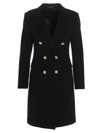 Tagliatore Black Virgin Wool-cashmere Blend Coat In Black