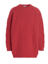 Stella Mccartney Two-tone Cable Knit Oversized Sweater In Fuchsia