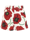Kenzo Poppy-print Mini Shorts In Multicolor