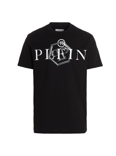 Philipp Plein Logo-print Cotton T-shirt In Black / White