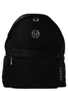 Philipp Plein Logo Nylon Backpack In Black