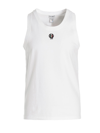 Dolce & Gabbana Two-way Stretch Cotton Singlet With Patch In White