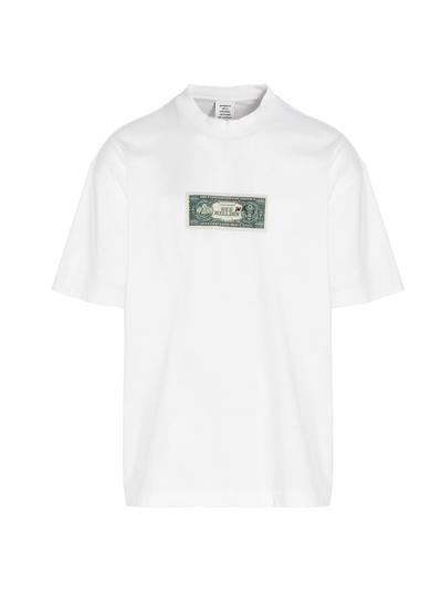 Vetements 'one In A Million' T-shirt In Bianco