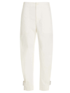 Proenza Schouler White Label Kay Stretch-cotton Twill Tapered Pants In White