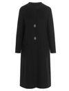 Ferragamo Single-breasted Wool-cashmere Coat In Black