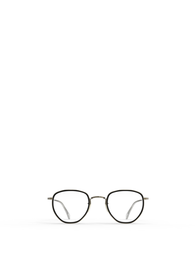 Mr Leight Roku C Matte Black-antique Gold Unisex Eyeglasses In White