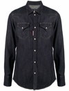 Dsquared2 Hemp Western Denim Shirt In Blue