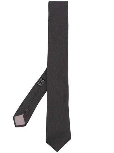 Pre-owned Versace 1970s Polka Dot-print Silk Tie In Grey