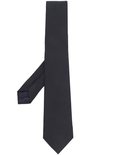 Tagliatore Ribbed-detail Tie In Blue