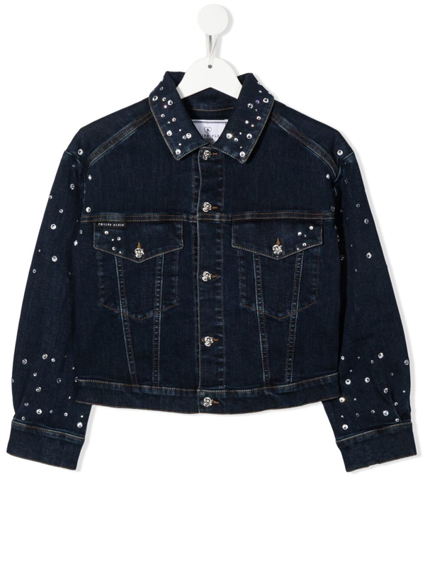 Philipp Plein Junior tile-print bomber jacket - White