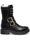 LOVE MOSCHINO BUCKLE-FASTENING BOOTS