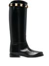 VALENTINO GARAVANI 25MM ROCKSTUD EMBELLISHED KNEE-HIGH BOOTS