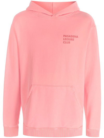 Pasadena Leisure Club Logo-print Pullover Hoodie In Pink