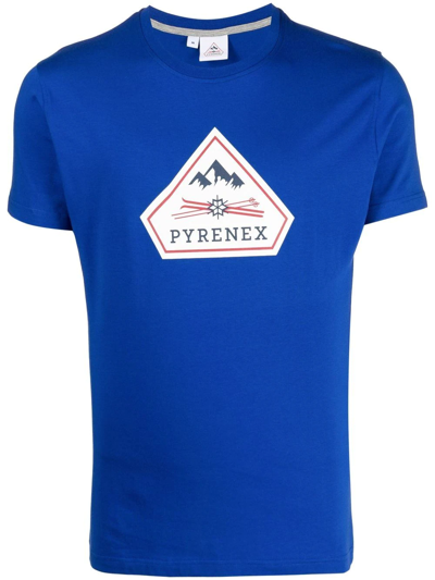 Pyrenex Logo-print Short-sleeved T-shirt In Blue