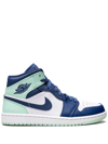 Jordan Air  1 Mid "blue Mint" Sneakers In Blue
