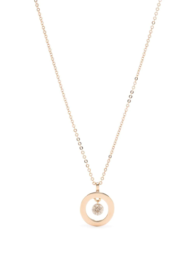 Ponte Vecchio 18kt Rose Gold Vega Diamond Necklace In Pink