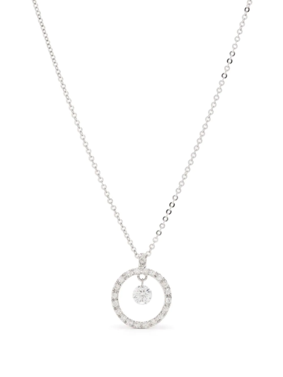 Ponte Vecchio 18kt White Gold Vega Diamond Necklace In Silver