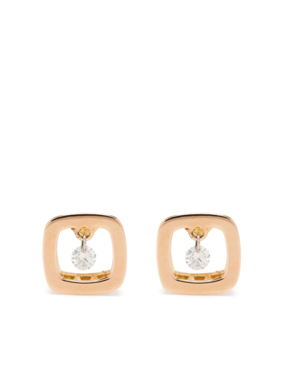 Ponte Vecchio 18kt Rose Gold Vega Diamond Stud Earrings In Pink