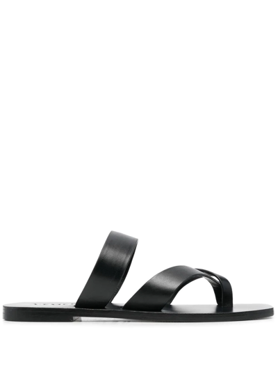 A.emery Colby Strappy Open Toe Leather Slide In Black