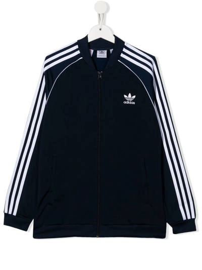 Adidas Originals Teen Side-stripe Jacket In Blue