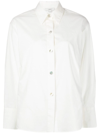 Vince Tie-back Cotton Button-front Shirt In White