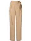 Vince Tie-front Crop Wide-leg Pants In Brown