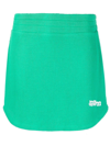 Reina Olga Maria Waffle-knit Mini Skirt In Green