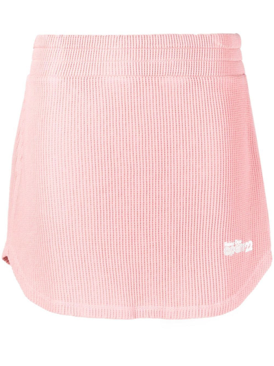Reina Olga Maria Cotton Mini Skirt In Pink