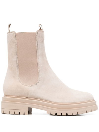 Gianvito Rossi Chelsea Boots Chester Calfskin In Neutrals