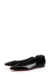 Christian Louboutin Hot Chickita Pointed Toe Flat In Black