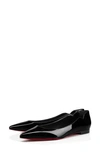 Christian Louboutin Hot Chickita Patent Leather Ballet Flats In Black