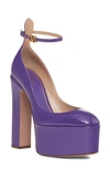 Valentino Garavani Go 155 Patent Platform Pump In Purple