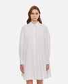 Alexander Mcqueen Capeback Mini Shirt Dress In White