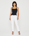 Ag Slouchy Ankle Slim Ex-boyfriend Jeans In Classic White Destructed