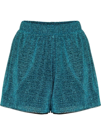 Oseree Lumière Glitter Boxing Shorts In Blue