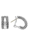 LAGOS CAVIAR™ STERLING SILVER HOOP EARRINGS,01-80717-M