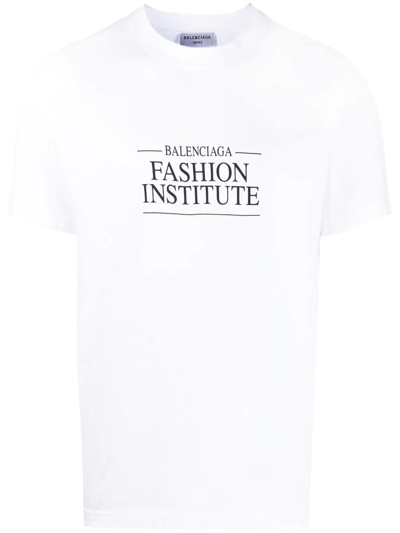 Balenciaga Slogan-print T-shirt In White