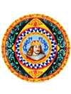 Dolce & Gabbana Knight-print Charger Plate In Yellow