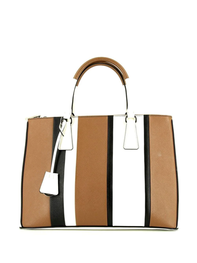Pre-owned Prada Large Galleria Handbag In Brown