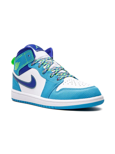 Jordan Kids' Air  Mid Se Gs Leather Sneakers In Blue