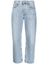 Agolde Parker Straight Jean In Swap Meet In Blue