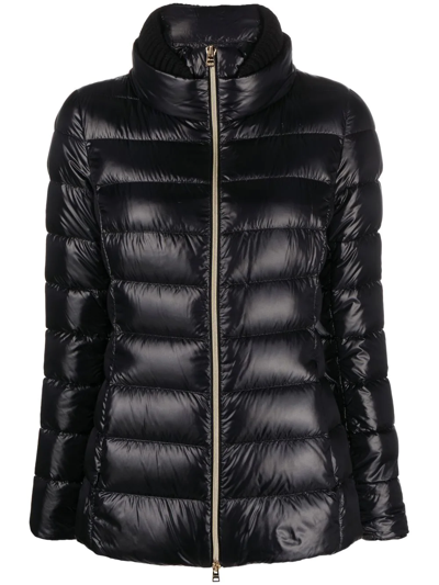 Herno Zip-up Padded Short Jacket In Black