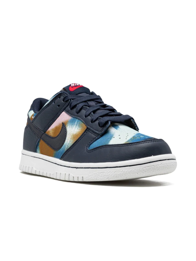 Nike Kids' Dunk Low "graffiti Navy" Sneakers In Blue