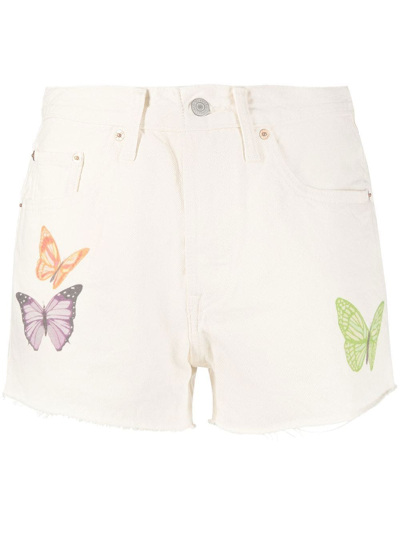 Levi's Women's 501 Cotton High-rise Denim Shorts In Give Me Butterflies Short